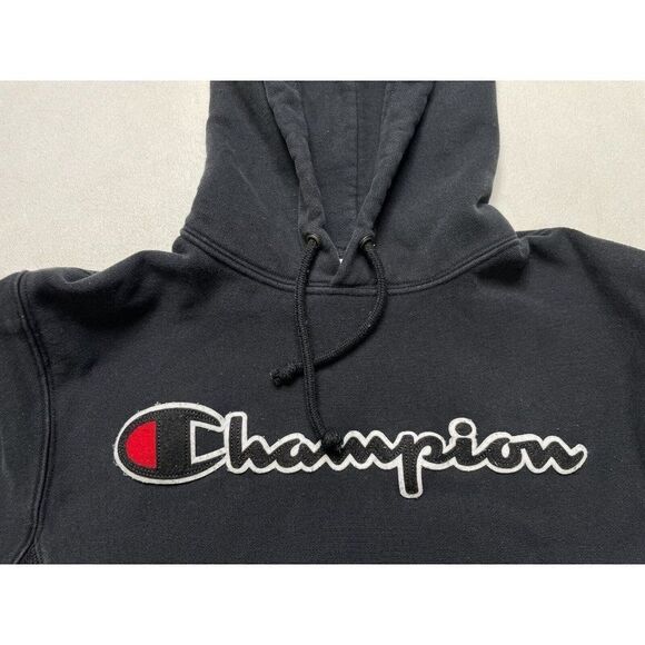Champion Reverse Weave Pullover Hoodie Women Small Black - Picture 2 of 5